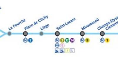 Térkép a Párizsi metró vonal 13