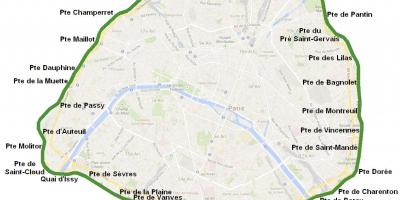 Térkép Város kapuit Párizs